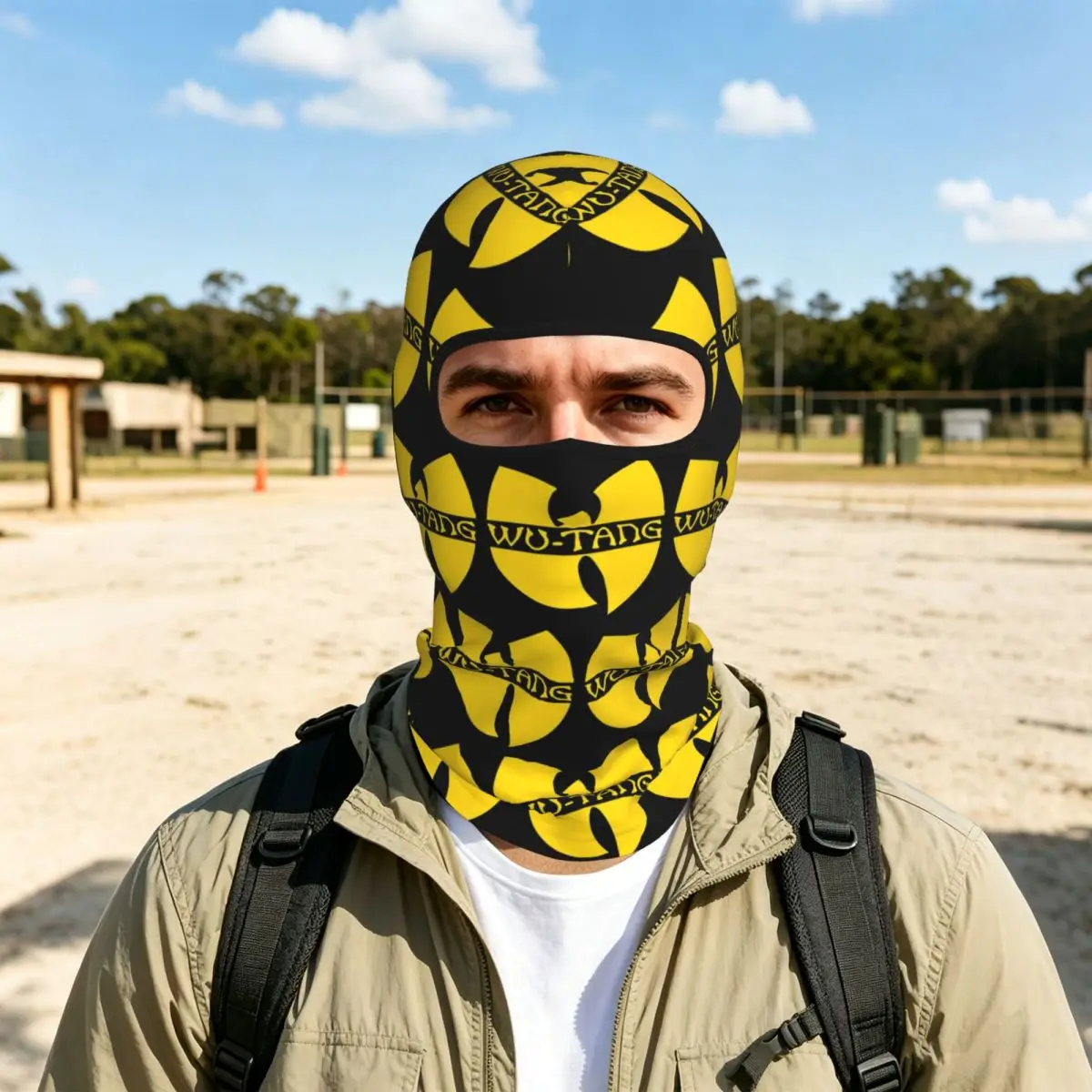 Image of Wu Tang Clan Print Atmungsaktive, dünne Sturmhaube, Vollgesichtsmaske, Sonnenschutz, Halstuch für Motorrad, Radfahren, Angeln, Outdoor