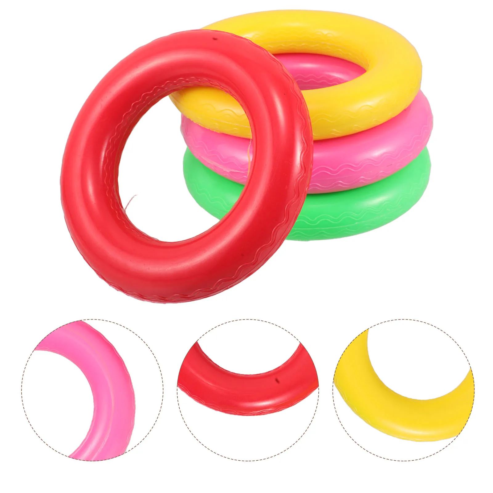 4pcs Relay Rings Fun Target Toys Soft Antislip Group Play Bottle Toss Game Children Sports Training Outdoor Toys