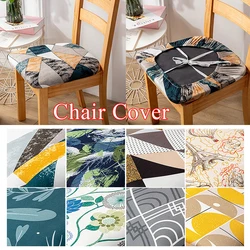 Elastic Dining Room Chair Seat Covers Universal Removable Dinner Chair Cover Stretch Washable Cover Protector Cushion Slipcover