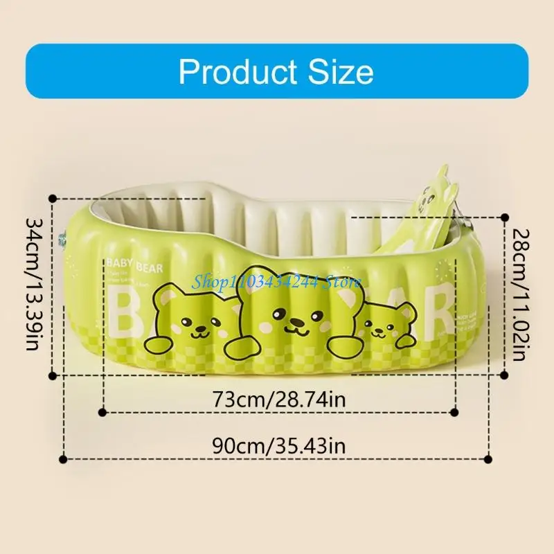 Upgrades PVC Baby Bathing Tub Not Slip Bottom Stable Structure for Newborns - Image 6
