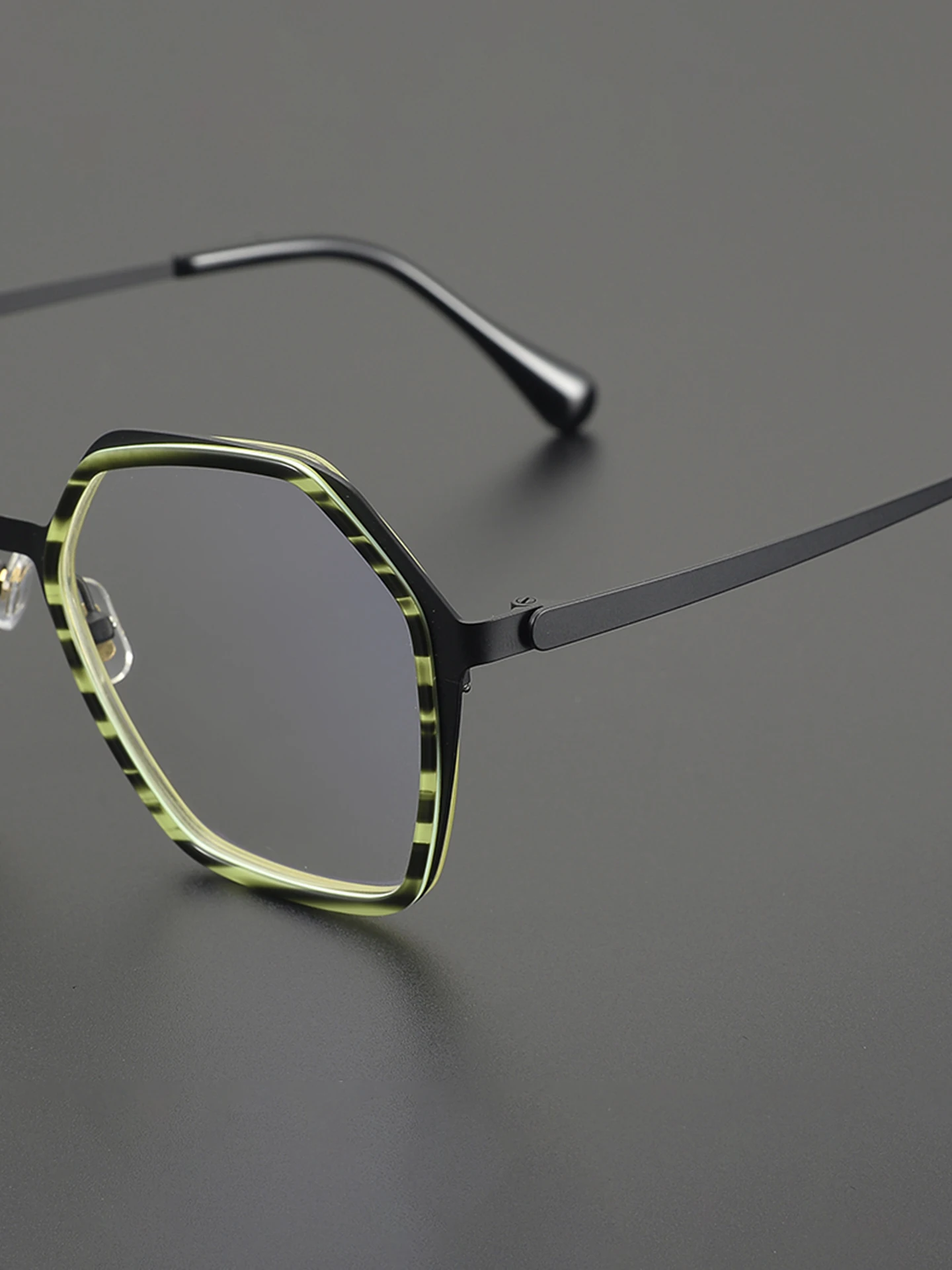 Polygonal Ultra Light Titanium Glasses Frame Large Face Women Myopia Reading Eyeglasses Custom Men Optical Prescription Eyewear