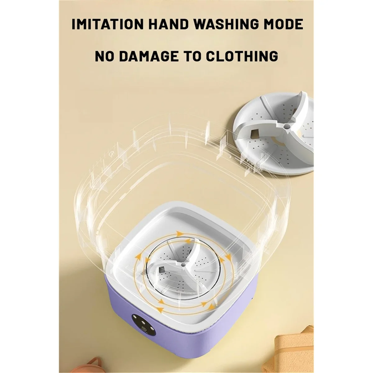 BISM Portable Washing Machine,Mini Washer,Large Capacity Foldable Washer.Deep Cleaning of Underwear, Clothes Green EU Plug
