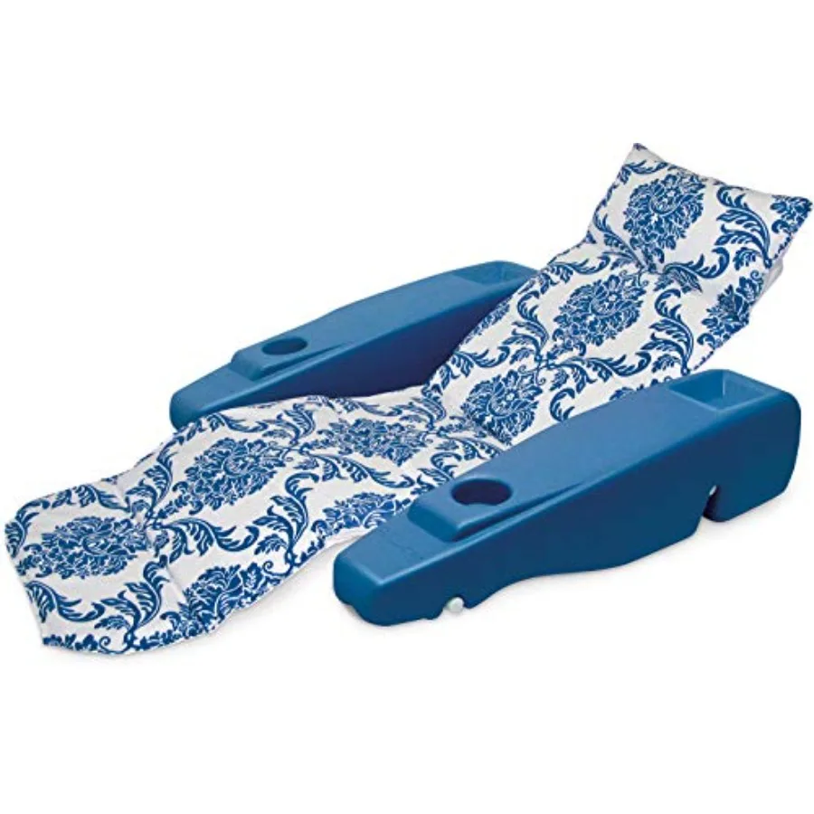 

Royal Hawaiian Retro Adjustable Floating Chaise Pool Lounge Blue