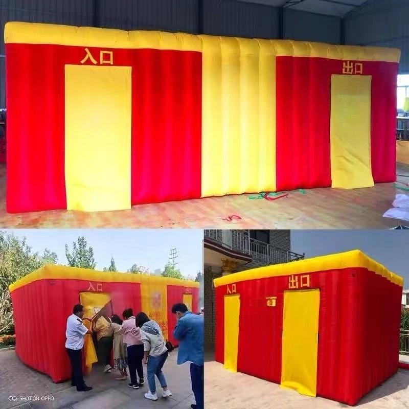 Inflatable fire rescue tent safety emergency disaster simulation escape house tent