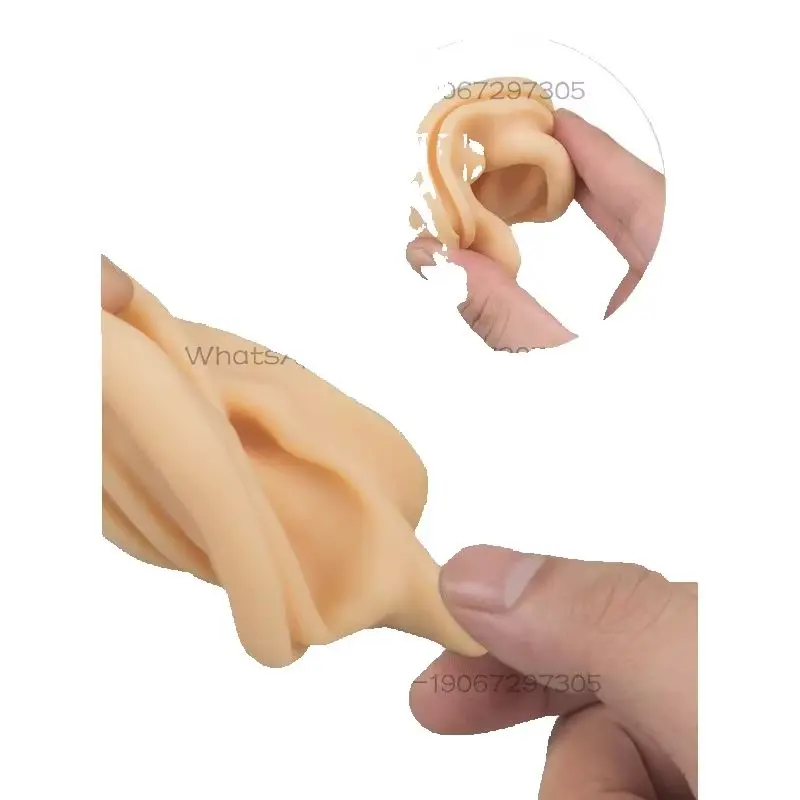 Simulated Ear Ear Cleaning Teaching Silicone Headphone Display Model Accessories Hearing Aid Props