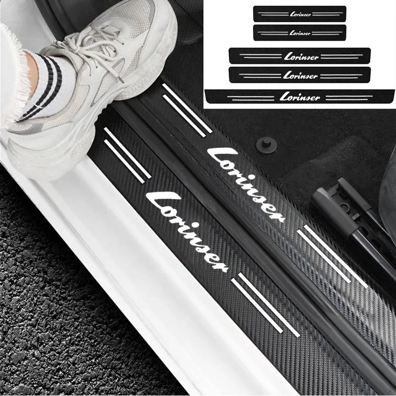 Car Door Sill Stickers Accessories for Lorinser Mercedes Benz LS560MX LX MS500L VS MS500 GS LS500 W203 W204 W210 Car Accessories