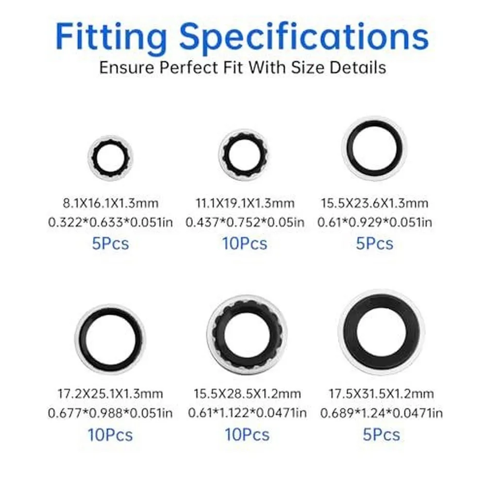 

60Pcs AC Compressor Seal Gasket Kit For Buick V5 GL8 Air Conditioning