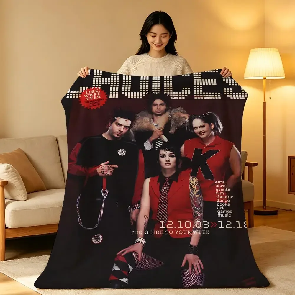 Band M-Mindless S-Self I-Indulgence Throw hot High-Density Short Plush Blanket Soft Skin-Friendly for Sofa Nap Air con Room