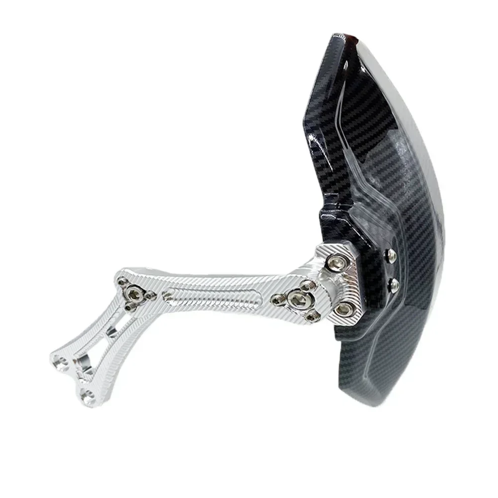 Motorcycle Adjustable Imitation Carbon Fiber Aluminium Alloy Rear Wheel Fender Mudguard Universal Extend Extender Accessories
