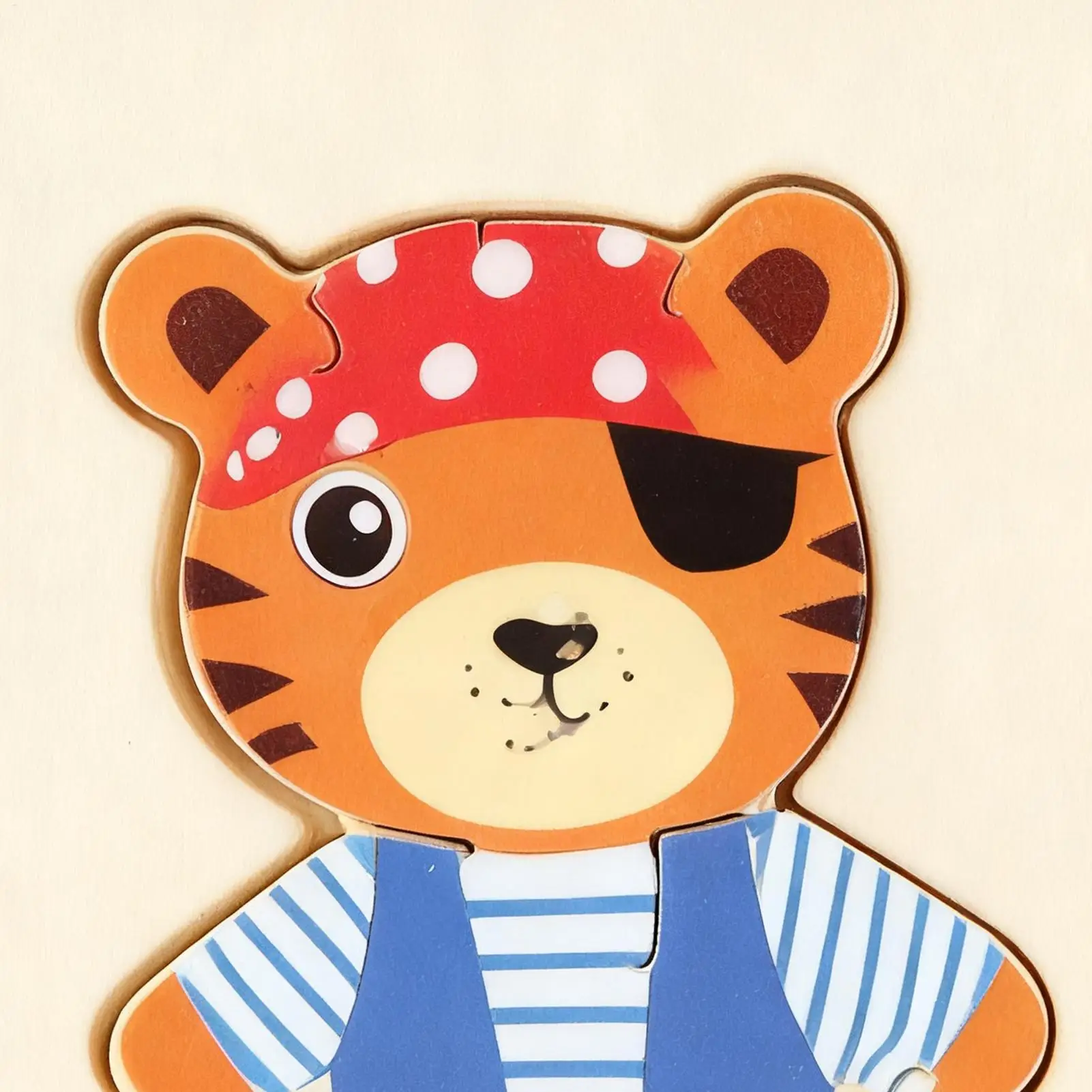 Wooden Magnetic Puzzles Dress Up Sorting And Matching Fine Motor Toys Wooden Bear Family Dress-Up Puzzle For Kids Children Boys