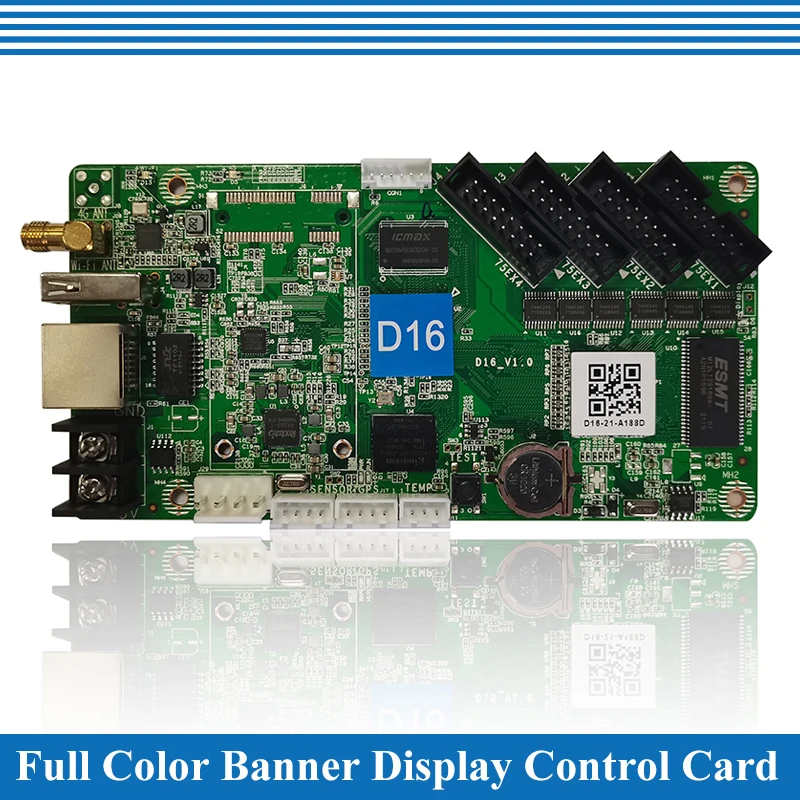 Huidu HD-D16 z WiFi 4xHUB75E obsługuje maksymalnie 65 536 pikseli pełnokolorowa karta kontrolna wyświetlacza LED