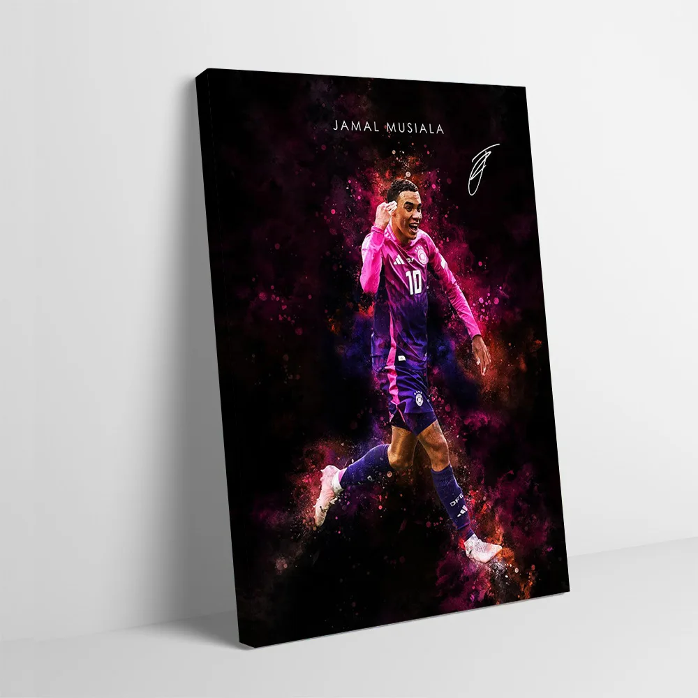 Jamal Musiala Soccer Art Printing Poster Customizable Pictures Wall Art Canvas Painting for Modern Home Decoration Ornaments