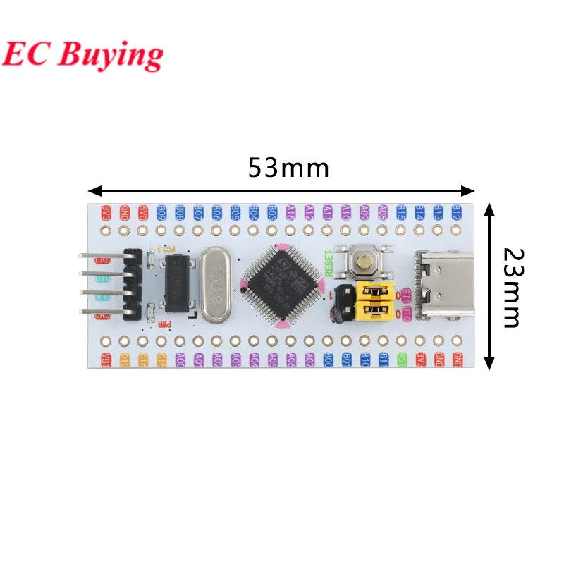2 szt./1 szt. STM32F103C8T6 ARM Cortex-M3 STM32F103 STM32 F103C8T6 Układ scalony z interfejsem Type-C Minimalny moduł płytki rozwojowej systemu rdzeniowego — zdjęcie 7