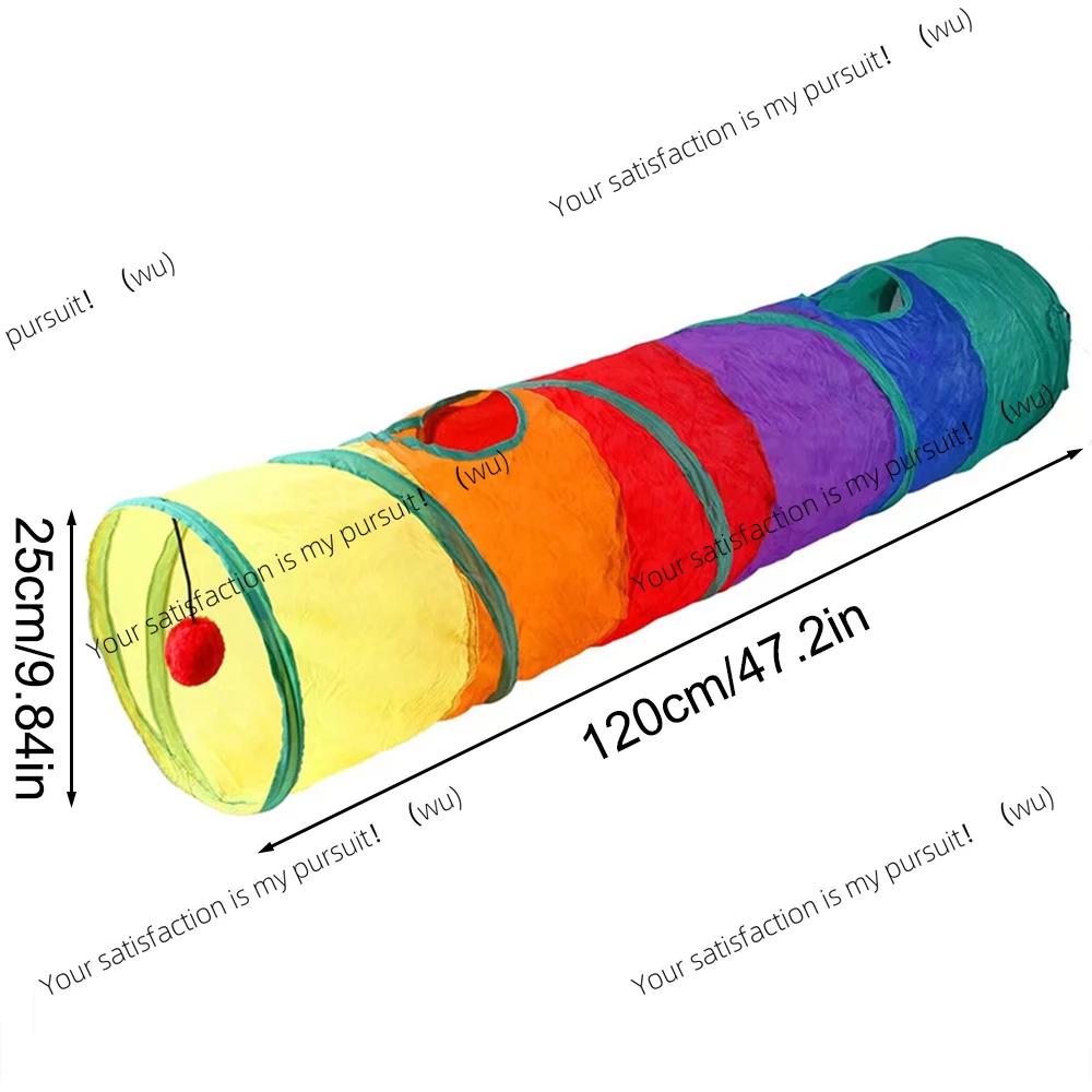 ZOCI-1PC Rainbow Canvas  Tunnel Interactive Play Exercise , Foldable Design For Indoor  Suitable for Playtime