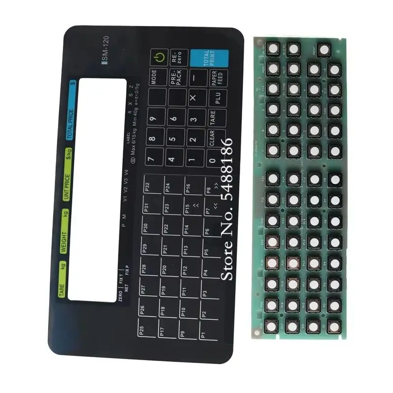 

Совершенно новый набор клавиатур SM120B для настольных весов DIGI SM120, внутренняя схема с пленкой для клавиатуры, английская версия, весы, детали