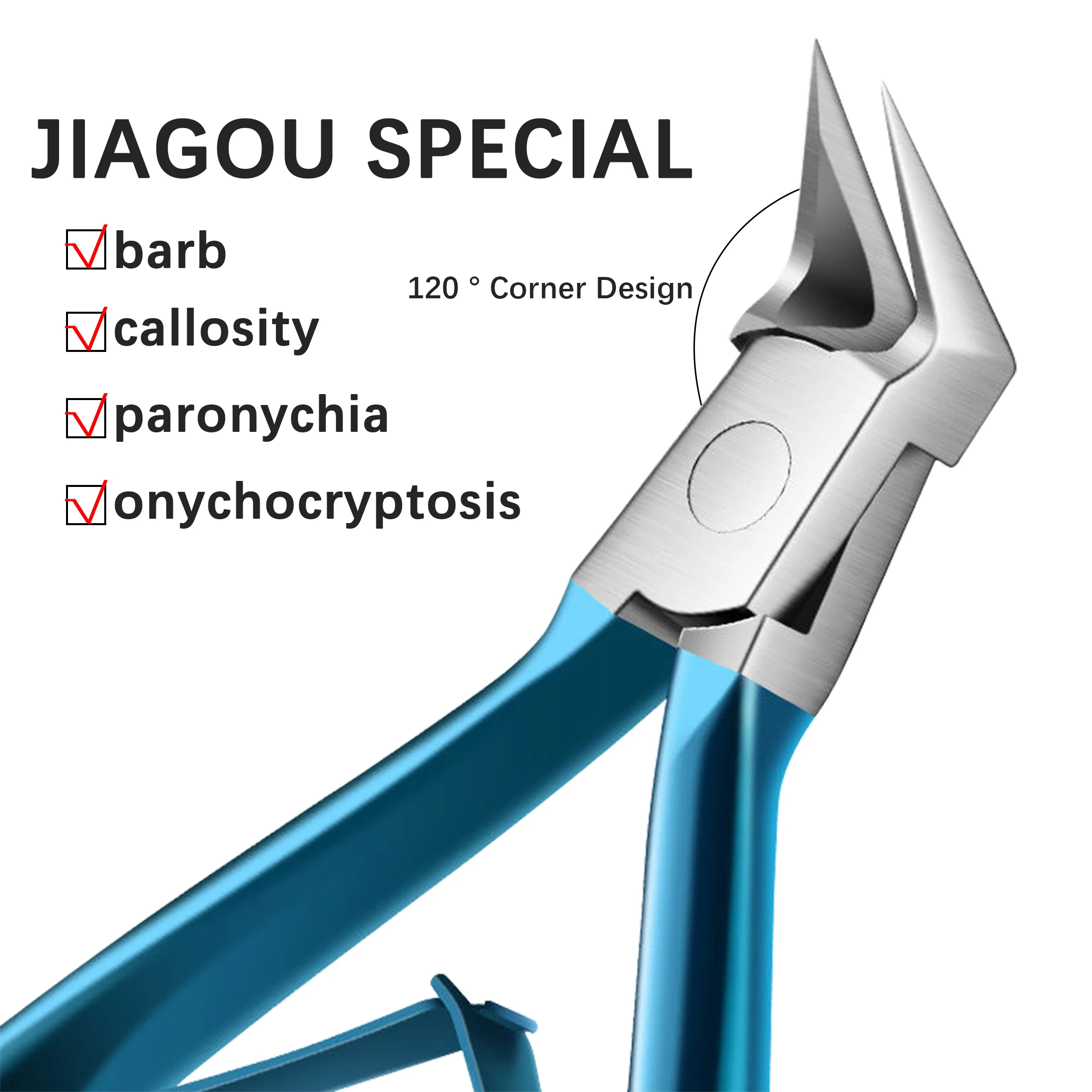 Anti-Splash Ingegroeide Paronychia Professionele Correctie Tool Sets Nagelknipper Teennagel Snijders Pedicure Manicure Tools