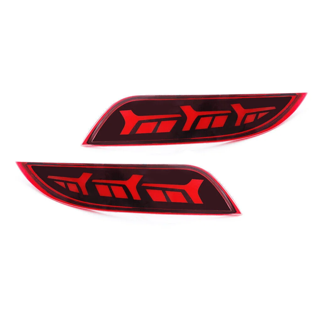 For Ford Focus Hatchback 2015 2016 2017 2018 2PCS Red Tail Rear Bumper Light Lamp LED Reflector Turn Signal Brake Lamp Fog Light