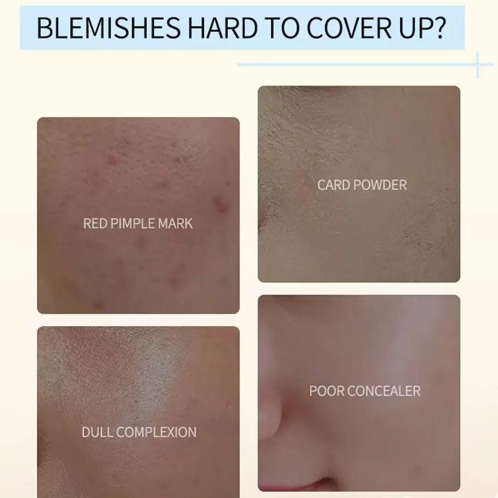 Pluma correctora de cabeza de felpa suave, 3 colores, detalle que cubre ojeras, incluso el tono de la piel, brillo, Control de aceite, base, sujeción facial