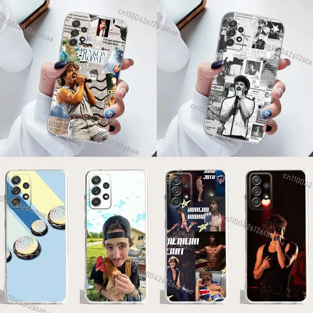 Benson Boone Singer  Phone Case Silicone For Samsung S30,23,21,22,20 FE lite,S10,9,PIus Note20ultra Soft Transparent