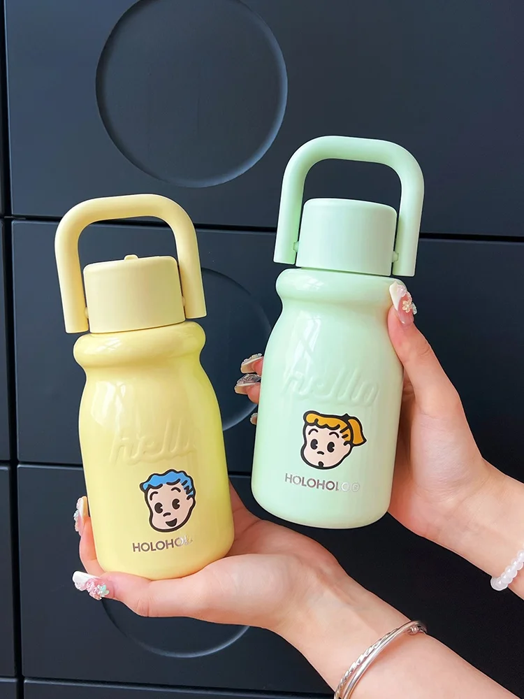 

Портативная кофейная чашка из нержавеющей стали Holoholo, маленькая чашка для молока, новая модель 2024, изолированная бутылка для воды с высоким эстетическим значением для женщин