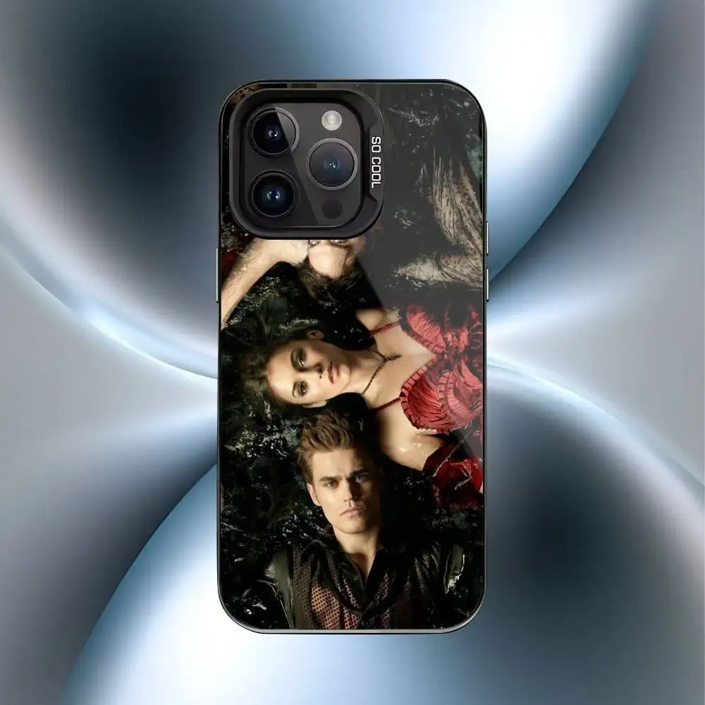 حافظة هاتف Vampire TV D-Diaries لهاتف iPhone17,16,15,14,13,12,11 Plus، Pro Max غطاء مقاوم للصدمات من الحلوى السوداء غير اللامعة #2