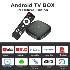 グローバルバージョンMortal T1スマートストリーミングメディアプレイヤーTVボックスAllwinnerh313 Android13 2.4G&5G WiFi 4K Bluetooth Googleアシスタント 12ベストセールスChrimecast Google TV -9
