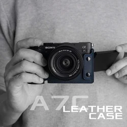 Mr.Stone for Sony A7C2 A7CR Camera Case Cover Protective for SONY a7CⅡ A7CⅠ Case Accessories Handmade Genuine Leather A7c bag