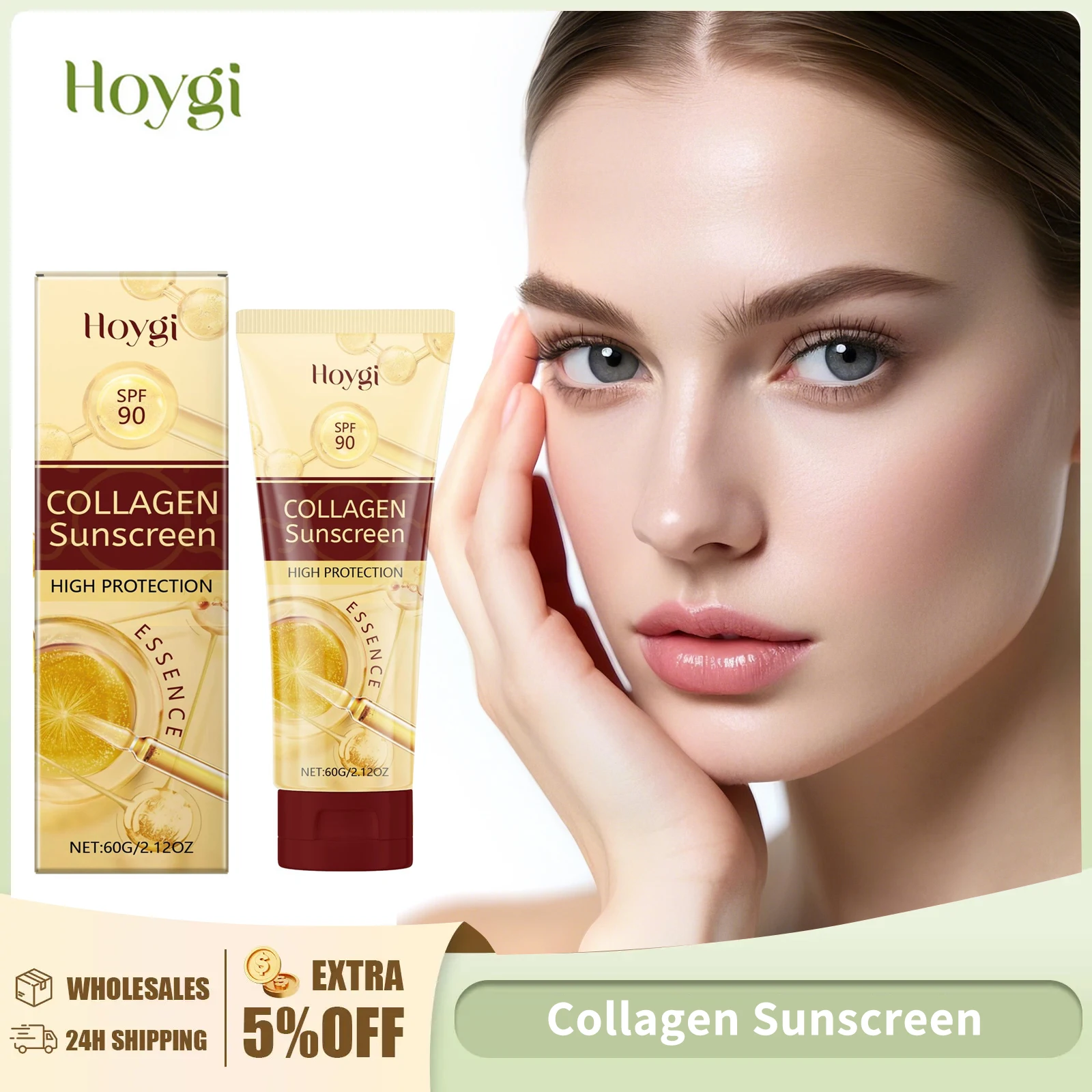 

90+ Facial Sunscreen Collagen Sunscreen Protector Solar Sunblock Skin Whitening Cream Moisturizing Protector Care Body Sunscreen