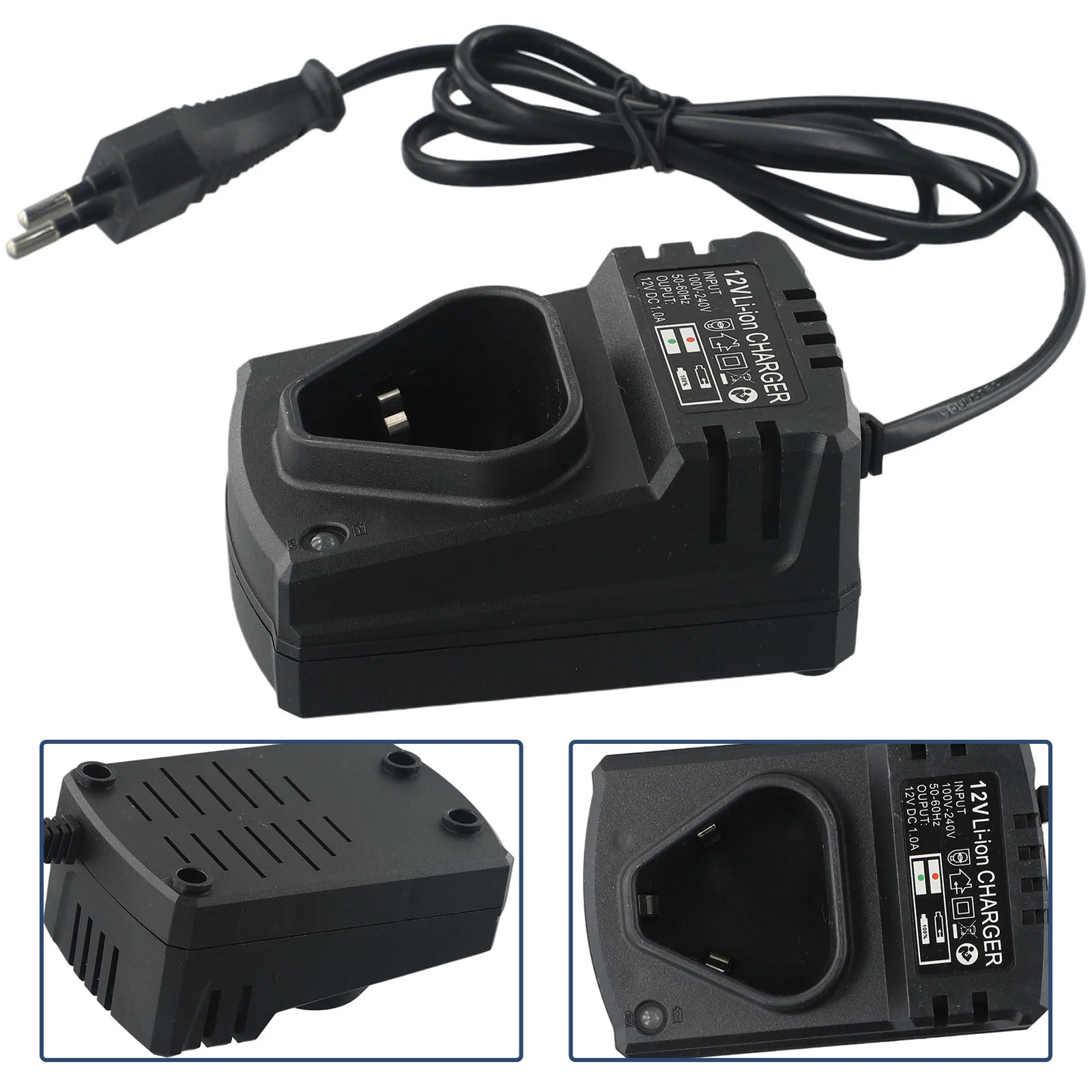 Imagem -04 - Universal Li-ion Elétrica Drill Charger Acessórios de Broca de Lítio Recarregável Eua e ue 110v240v 12v dc