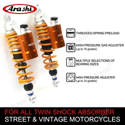 ARASHI For TRIUMPH Adjustable Suspension Scrambler 865 2006 2007 2008 2009 2010 2011- 2015 Nitrogen Charged Rear Shock Absorbers