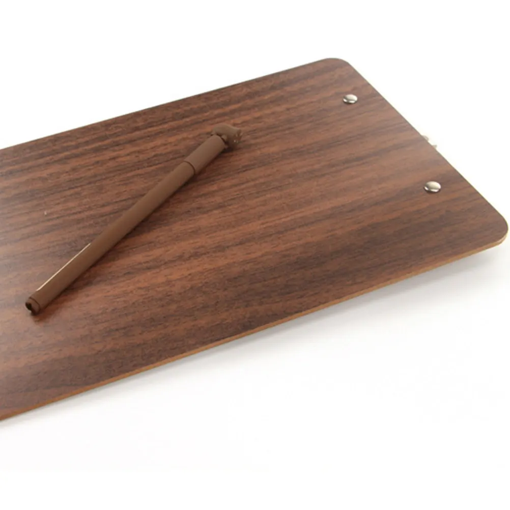 

2Pcs Wooden Menu Board Clip Stainless Steel Metal Clip Mechanism for Kitchen Restaurant Cafe Home Use A4 A5 Recipe Rack Menu