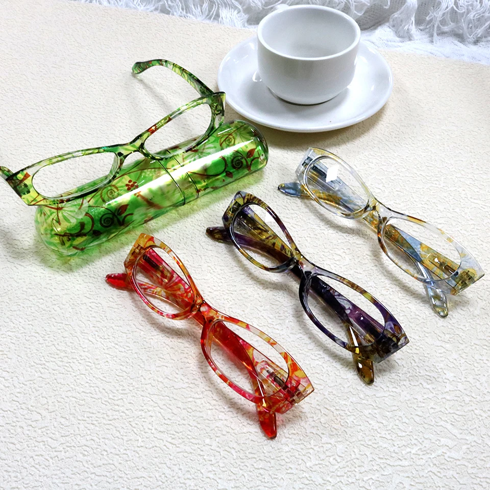 IENJOY New Portable Presbyopia Glasses With Case Women Reading Glasses Colorful Design Presbyopic Glasses 1.0-4.0 image 5