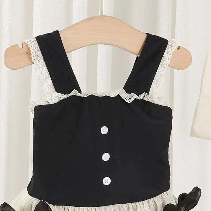 Traje de baño de una pieza para niñas pequeñas, bañador sin mangas con gorro, ropa de playa, bonito vestido de lazo, traje de baño para niños pequeños