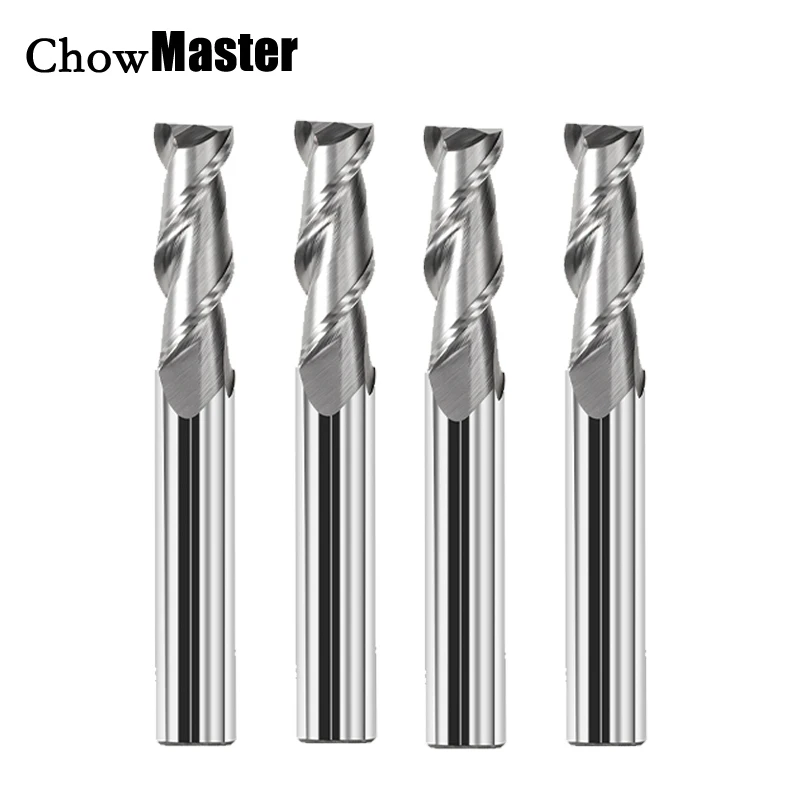 1PC Carbide Keyway End Mill 2 Flute Uncoated Tungsten Steel Flat Milling Cutter for Aluminum 3mm 4mm 6mm