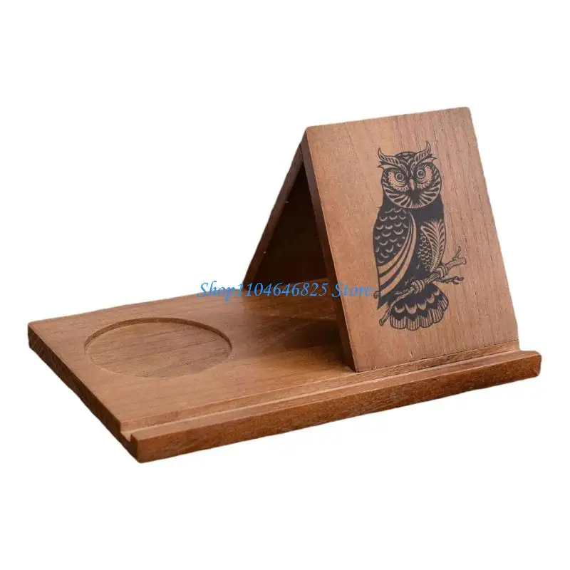 

Wooden Geometric Shelf For Small Areas Featuring Triangular Design Integrated Cup Stand For Book Storage Plant Display