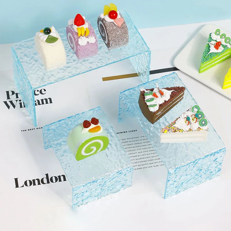 

Acrylic Riser Display Shelf,Clear Rectangular Jewelry Display Stand,Transparent Shelf for Decor,Showcase Holder for Cupcake