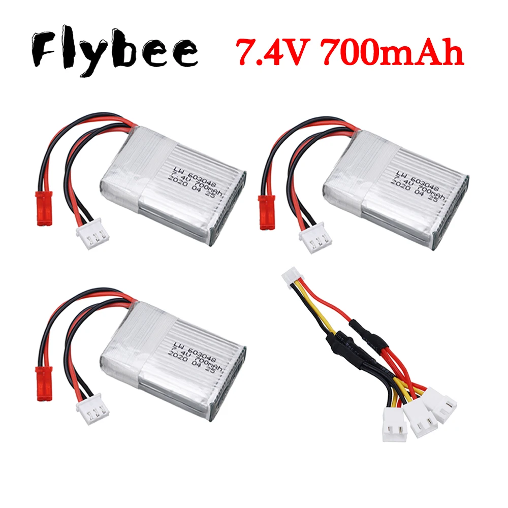 7.4v 700mah 603048 Lipo Battery For MJXRC X600 U829A U829X X600 F46 X601H JXD391 FT007 RC Drone Battery 7.4 V RC toys battery