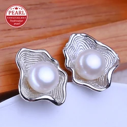 FENASY Genuine Natural Freshwater Pearl Stud Earrings 925 Sterling Silver Party Jewelry Elegant Gifts For Women Wholesale