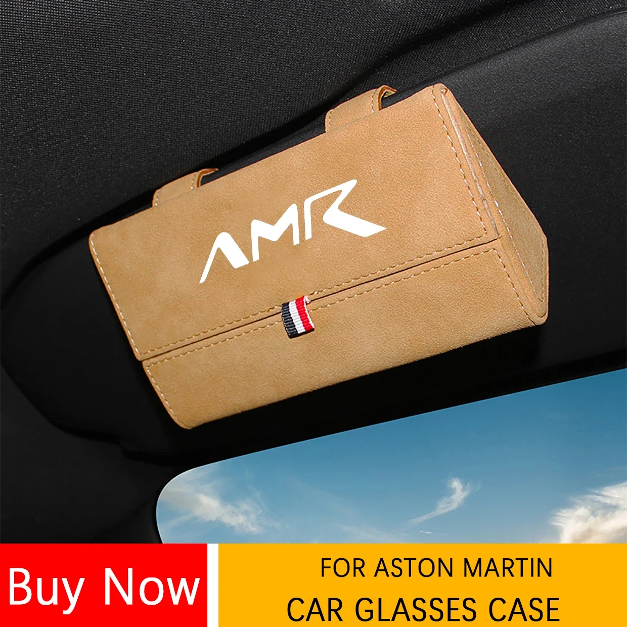 Car Sun Visor Glasses Case Auto Organizer Storage Box For Aston Martin AMR CYGNET DBS RAPIDE V8 VANTAGE ZAGATO Car Accessories