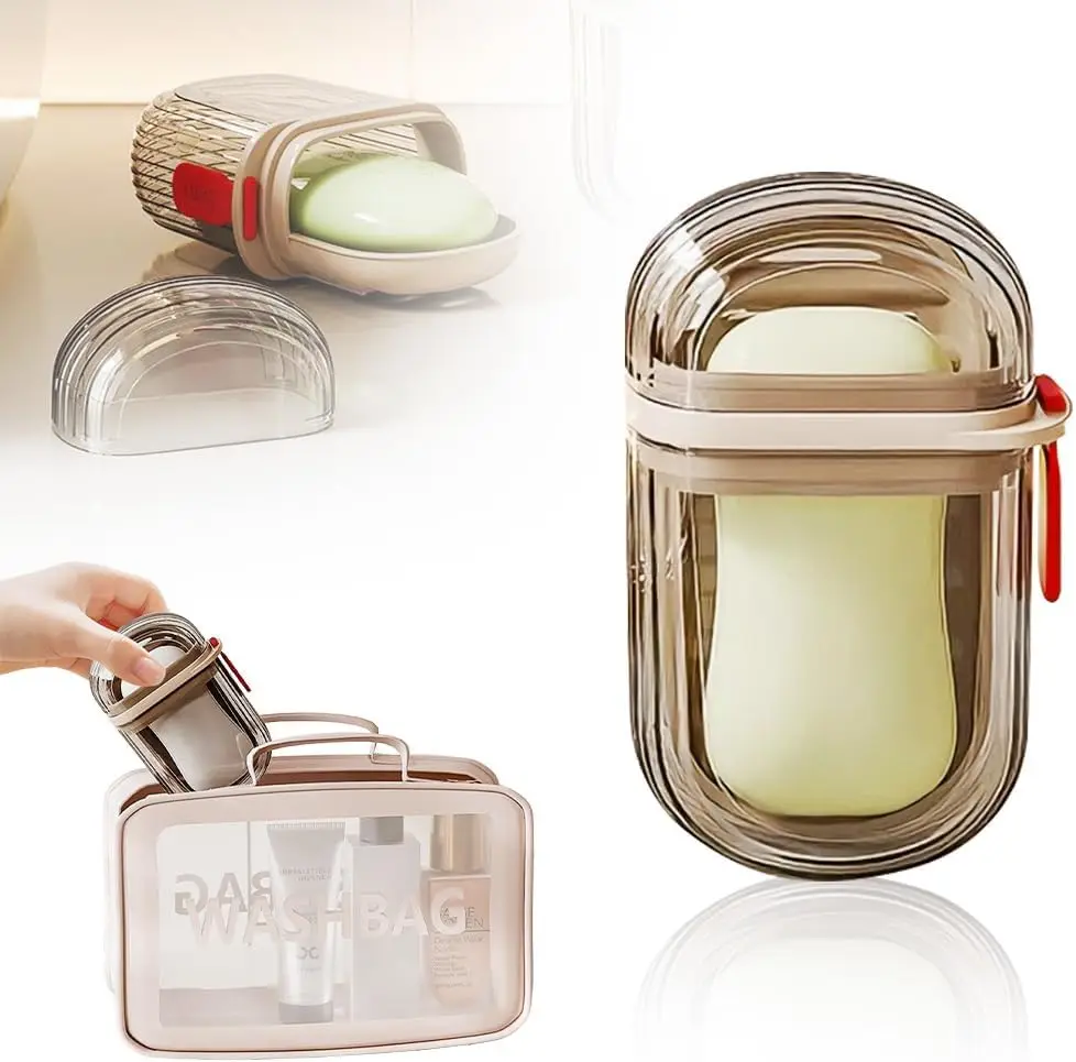 

Travel Soap Case & Box travel essentials Portable Soap Container with Lid,Travel Soap Container for Traveling Leak Proof