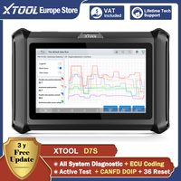 XTOOL D7S OBD2 Scanner Car All System Diagnostic Tools ECU Coding Key Programmer Bidirectional Scan Auto Vin 36+ Reset Functions