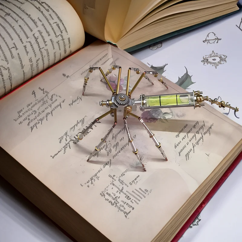 Steampunk Spider Watch Movement 3D Metal Puzzle - DIY Handmade Bronze Model Kit, Creative Tabletop Decoration & Relaxing Gifts - Image 6