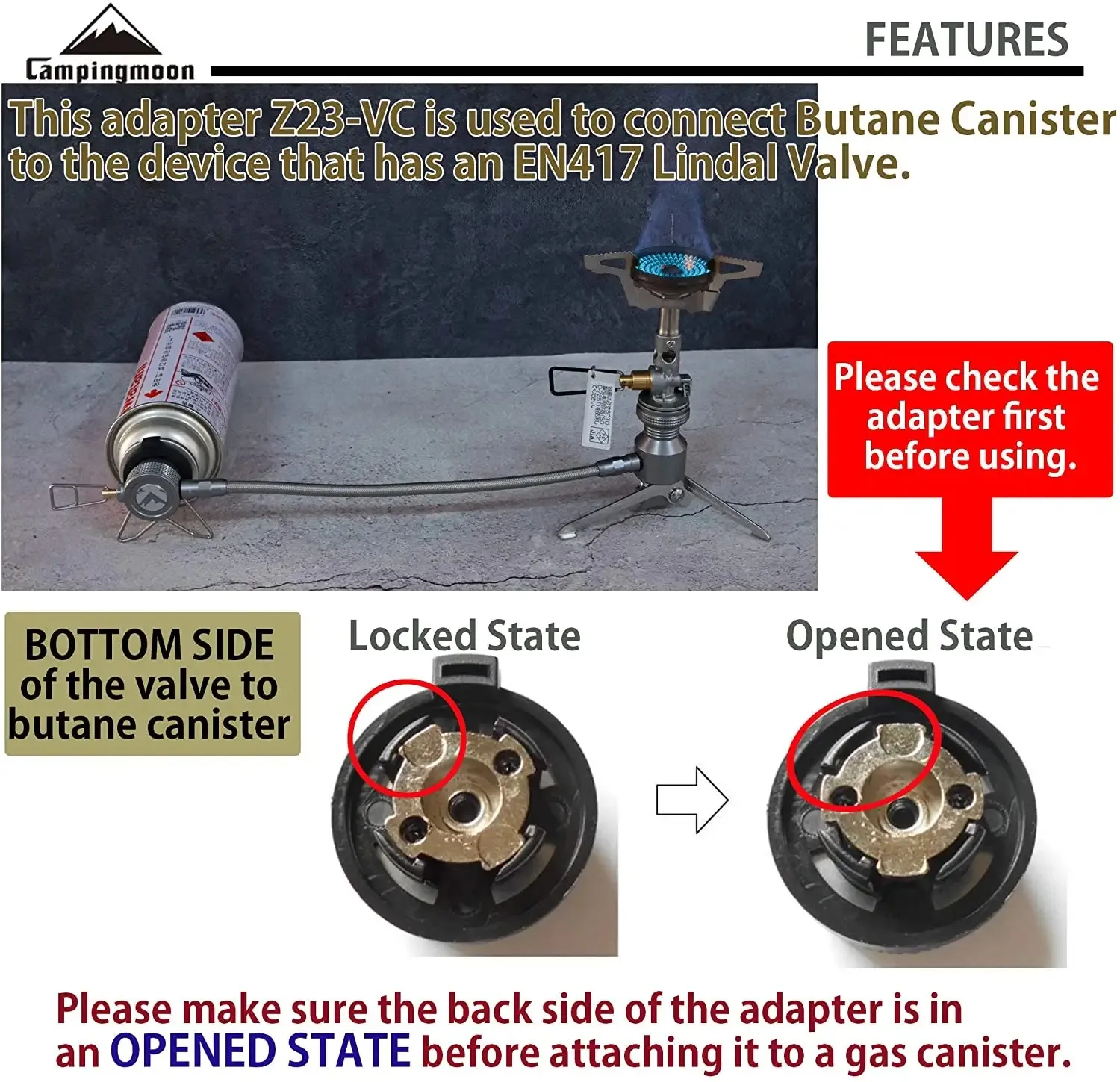 Cookware BBQ Picnic Cooking Cooker Cookware Gas Burner Outdoor Gas Stove Burner With Adapte