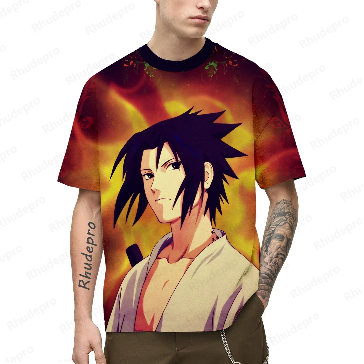 New Uzumaki Naruto Men's T-shirt Anime Naruto 3D Printed Fashion T-shirt Oversized Casual Boys T-shirt Children's Short Sleeve