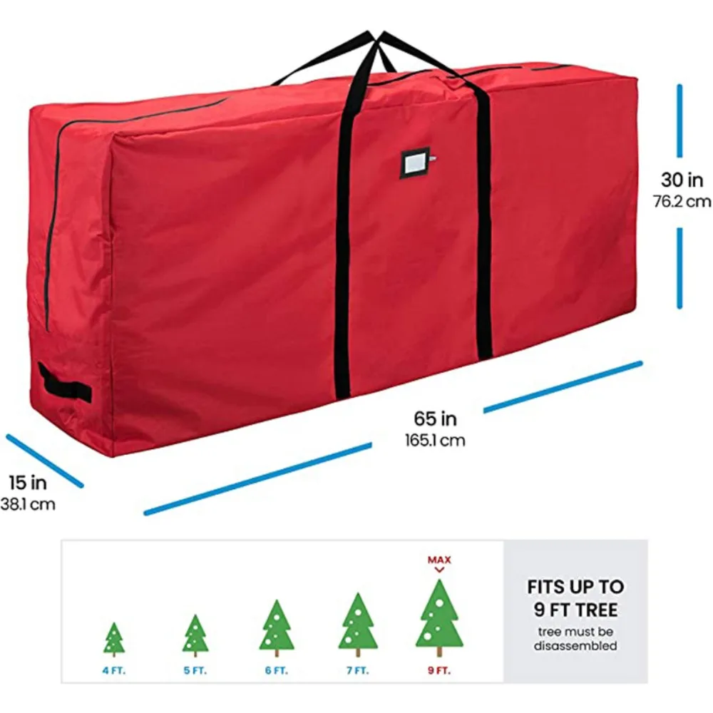 Large Christmas Tree Storage Bag 600D Oxford Cloth Artificial Christmas Tree Storage Bag Holiday Bag 9 Ft Christmas Tree