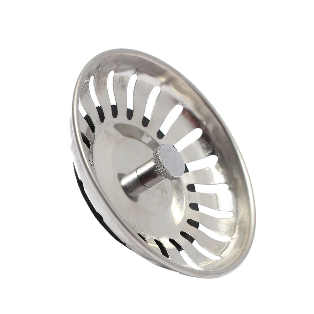 1Pcs Stainless Steel Replacement Strainer Kitchen Water Basin Sink Drainer Strainer Leach Basket Waste Plug Stopper Filter 83mm