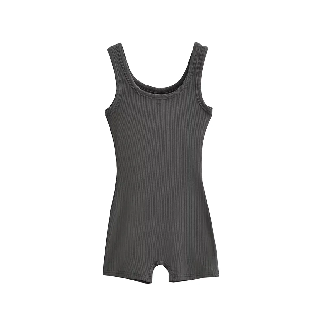 2025 New Style Women's Sleeveless Romper Comfortable Fabric y2k and Slim Fit Design Ideal for Casual and Daily Wear
