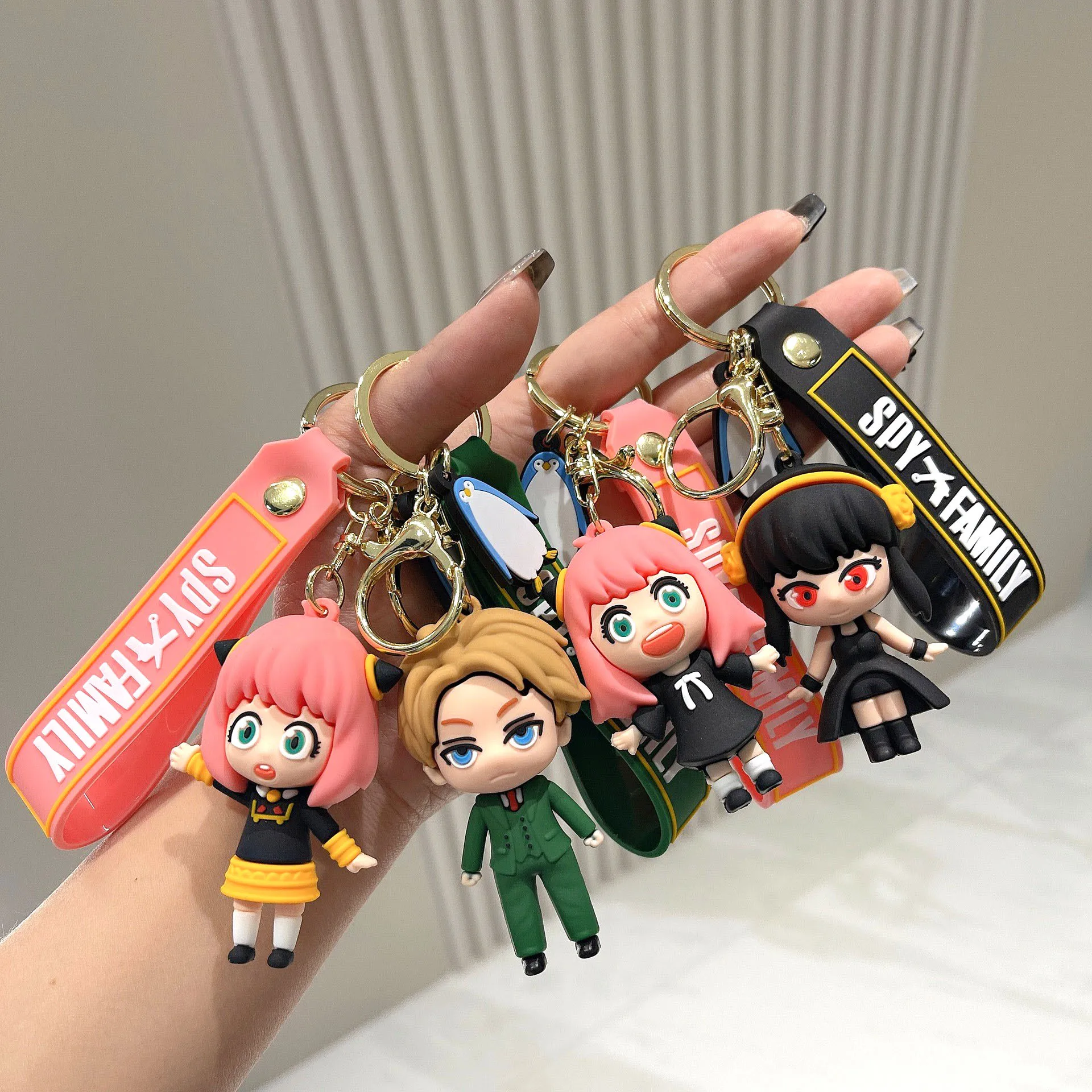 Cartoon Cute Spy Playhouse Soft Pvc Keychain Ania Doll Mobile Pendant Keychain