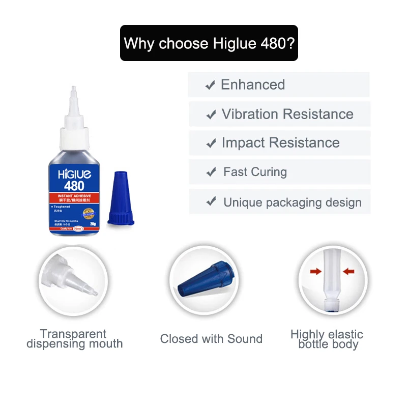 480 Instant Adhesive For Rubber Tires Super Repairing Glue Quick Dry Cyanoacrylate Strong Black Liquid Adhesive For Shoes Fix