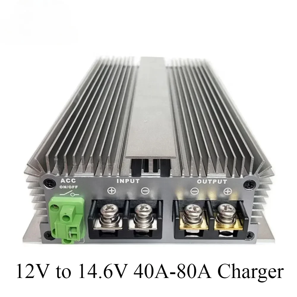 

12V to 14.6V 40A 50A 80A DC DC LiFePO4 Lithium Battery Charger Step UP Power Converter Voltage Transformer CE for Cars Solar